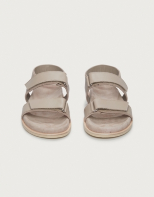 Leather Velcro Footbed Sandals