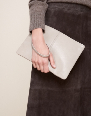Leather Wristlet Clutch Bag Accessories Sale The White Company UK