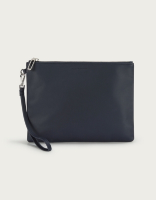 navy wristlet bag