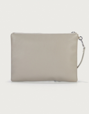 white wristlet clutch bag