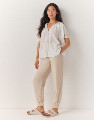 Organic Cotton Casual Straight Leg Pants