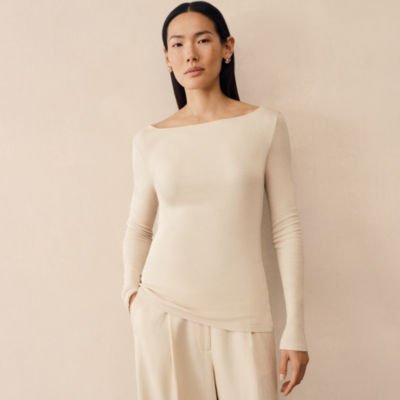Lightweight Layering Top With Cashmere