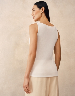 Lightweight Layering Vest With Cashmere - Lait