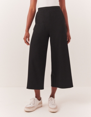 Lightweight Ponte Cropped Jersey Pants