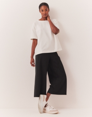 Lightweight Ponte Cropped Jersey Trousers