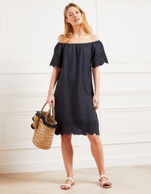 bardot broderie dress