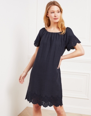 bardot broderie dress