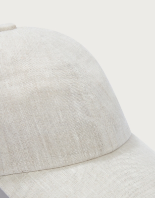 Linen Baseball Cap - Scandi White