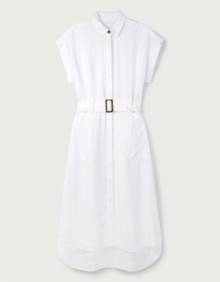 Linen Belted Dress Dresses & Skirts The White Company US