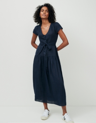 Linen Boho Midi Dress | Clothing Sale | The White Company UK