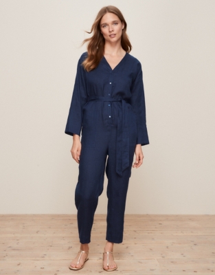 Linen Boilersuit | Clothing Sale | The White Company UK