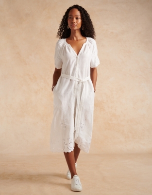 White company shop linen dress