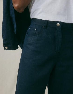 Linen Brompton Pants - Navy