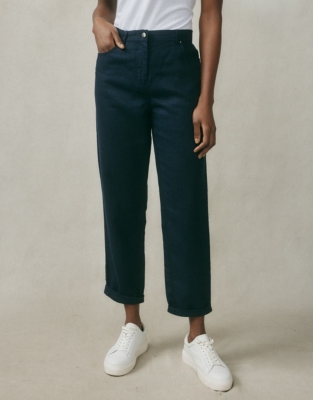 Linen Brompton Pants - Navy