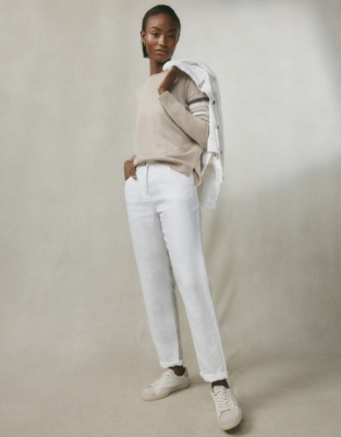 European Linen Tapered Pants