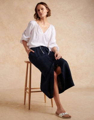 White company 2024 linen skirt