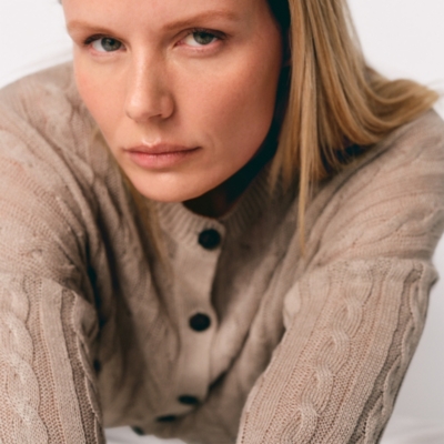 Linen Cable Cardigan