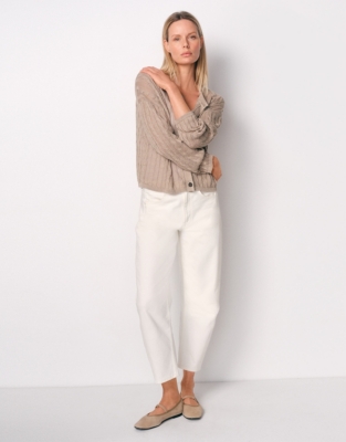 Linen Cable Cardigan