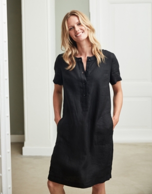 Linen Collarless Shirt Dress | All Clothing Sale | The White Company