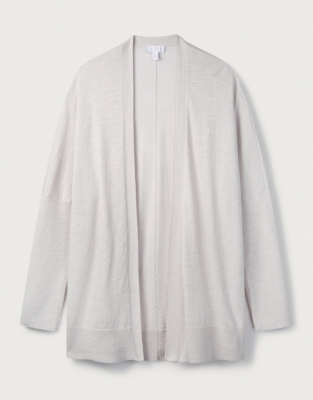 Linen-Cotton Batwing-Sleeve Cardigan | Clothing Sale | The White Company UK