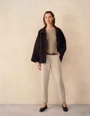 Linen Cotton Oversized Batwing Jumper