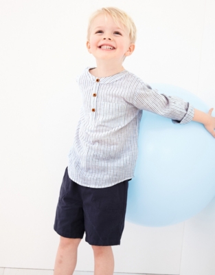 Linen-Cotton Shirt & Shorts Set (1-6yrs) | Children's & Baby Sale | The ...