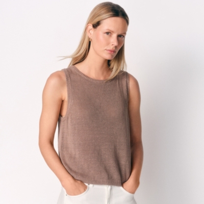 Linen Cropped Tank