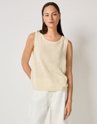Linen Cropped Tank