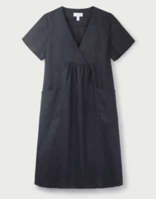 Linen Cross Front Pop Over Dress Clothing Sale The White Company UK