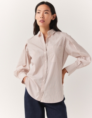 Linen Double Button Detail Shirt | Tops & T-Shirts | The White Company UK