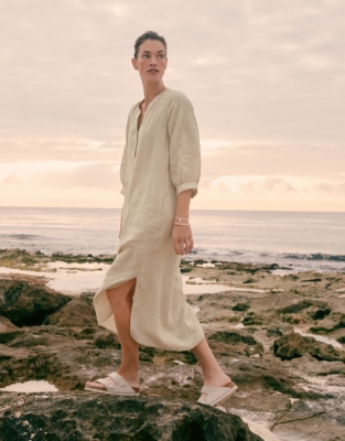 Linen Dress With Rope Belt