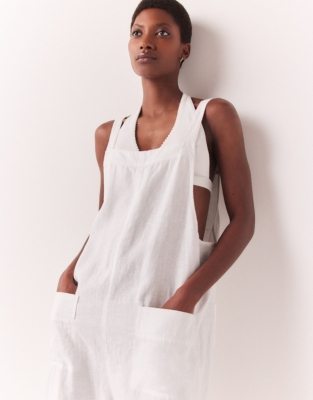 Linen Dungarees Dresses & Jumpsuits The White Company UK
