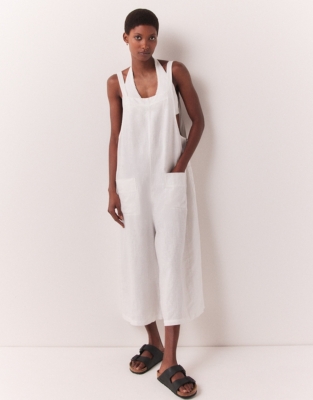 Linen Dungarees | Dresses & Jumpsuits | The White Company UK