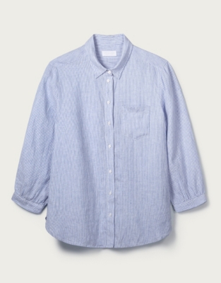 Linen Easy Stripe Shirt | Holiday Shop | The White Company UK
