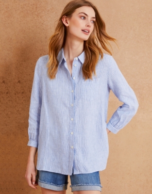 Linen Easy Stripe Shirt | Vacation Shop | The White Company US