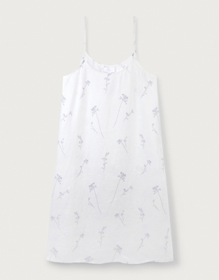 Linen Floral Print Nightie | Nightdresses | The White Company UK