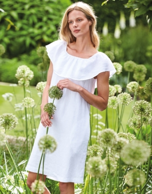 Linen Frill Dress Dresses & Skirts The White Company US