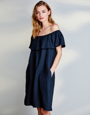 Linen Frill Trim Dress Clothing Sale The White Company UK