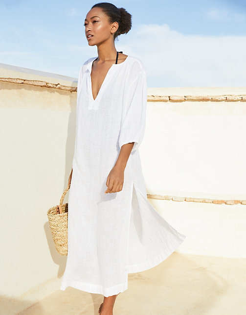 Linen-Gauze Cover Up | Clothing Sale | The White Company UK