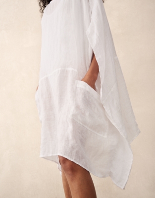 Linen Gauze Kaftan - Porcelain