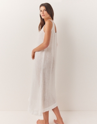 Linen Gauze Midi Nightgown
