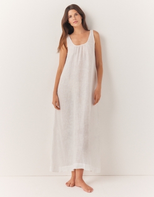 Linen Gauze Midi Nightgown