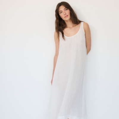 Linen Gauze Midi Nightgown
