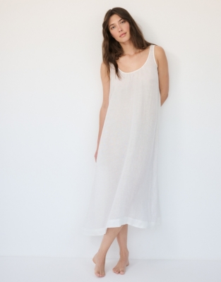 Linen Gauze Midi Nightgown