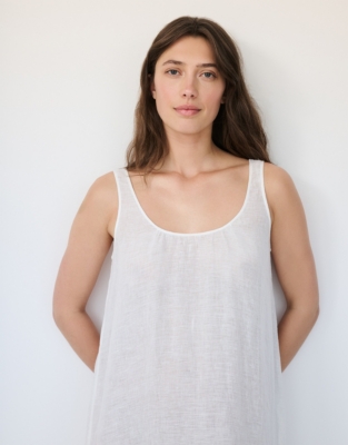 Linen Gauze Midi Nightgown