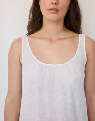 Linen Gauze Midi Nightgown