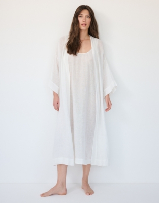 Linen Gauze Midi Nightgown
