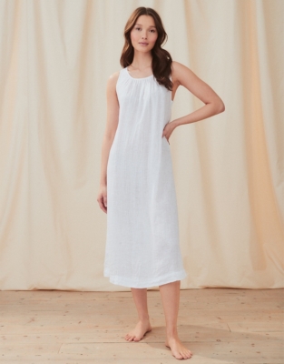 Linen Gauze Midi Nightgown 