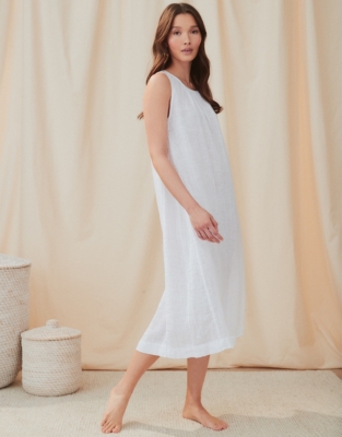 Linen Gauze Midi Nightgown 