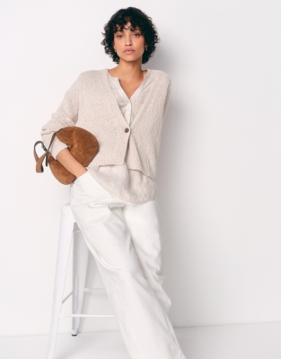 Linen Gauze Pop Over Stripe Shirt